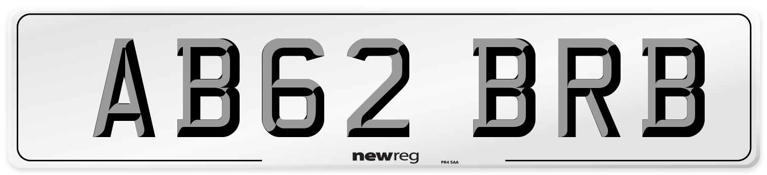 AB62 BRB Number Plate from New Reg